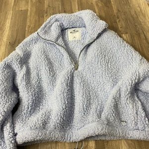 fuzzy blue jacket worn twice super comfortable